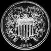 2 Centavos "Union Shield" Estadounidenses (Anverso)