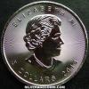 Elizabeth II Canadian 5 Dollars 1 Ounce Silver Maple Leaf (rays) (Obverse)