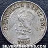 Mexican Silver 10 Centavos (Obverse)