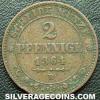John I Saxony-Albertine 2 Pfennige (Reverse)