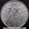 German Weimar Republic 200 Marks (Reverse)