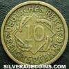 German Weimar Republic 10 Reichspfennig (Reverse)