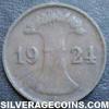 German Weimar Republic Bronze Rentenpfennig (Obverse)