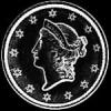 Dólar de Oro "Liberty Head" Estadounidense (Anverso)