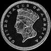 Dólar de Oro "Large Indian Head" Estadounidense (tipo 3) (Anverso)
