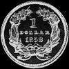 Dólar de Oro "Large Indian Head" Estadounidense (tipo 3) (Reverso)