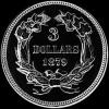 3 Dólares de Oro "Indian Head" Estadounidenses (Reverso)
