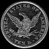 10 Dólares de Oro "Coronet Head Eagle" Estadounidenses (Reverso)