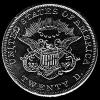 20 Dólares de Oro "Liberty Head Double Eagle" Estadounidenses (sin lema) (Reverso)