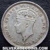 George VI Malayan Silver 10 Cents (Obverse)
