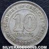 George VI Malayan Silver 10 Cents (Reverse)