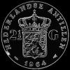2 Florines y Medio de Plata Antillano Neerlandeses de Juliana (Reverso)