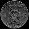 Cuarto de Florín de Plata de Curazao de Guillermina I (Reverso)