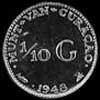 Décimo de Florín de Plata de Curazao de Guillermina I (Reverso)