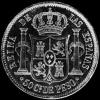 50 Centavos de Plata Filipinos de Isabel II (Reverso)