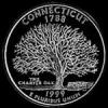 Cuarto de Dólar de Plata "Washington" Estadounidense (Connecticut) (Reverso)