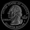 Cuarto de Dólar de Plata "Washington" Estadounidense (Delaware) (Anverso)