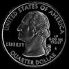 Cuarto de Dólar de Plata "Washington" Estadounidense (Georgia) (Anverso)