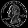 Cuarto de Dólar "Washington" Estadounidense (Nueva Jersey) (Anverso)