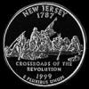 Cuarto de Dólar "Washington" Estadounidense (Nueva Jersey) (Reverso)