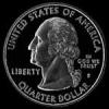 Cuarto de Dólar de Plata "Washington" Estadounidense (Pennsylvania) (Anverso)