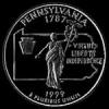 Cuarto de Dólar de Plata "Washington" Estadounidense (Pennsylvania) (Reverso)
