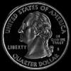 Cuarto de Dólar de Plata "Washington" Estadounidense (New Hampshire) (Anverso)