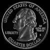 Cuarto de Dólar de Plata "Washington" Estadounidense (Carolina del Sur) (Anverso)