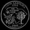 Cuarto de Dólar de Plata "Washington" Estadounidense (Carolina del Sur) (Reverso)