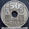Franco Spanish 50 Cents (arrows downwards) (Reverse)
