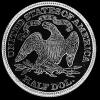Medio Dólar de Plata "Seated Liberty" Estadounidense (Reverso)