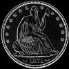 Medio Dólar de Plata "Seated Liberty" Estadounidense (flechas) (Anverso)
