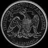 Medio Dólar de Plata "Seated Liberty" Estadounidense (flechas) (Reverso)