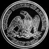 Medio Dólar de Plata "Seated Liberty" Estadounidense (Reverso)