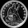 Cuarto Dólar de Plata "Seated Liberty" Estadounidense (flechas) (Anverso)