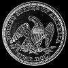 Cuarto Dólar de Plata "Seated Liberty" Estadounidense (Reverso)