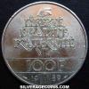 French Silver 100 New Francs (human rights) (Reverse)