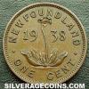 George VI Newfoundland Bronze Cent (Reverse)