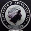 Elizabeth II Australian Dollar 1 Ounce Silver Kookaburra (Obverse)