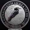 Elizabeth II Australian Dollar 1 Ounce Silver Kookaburra (Reverse)