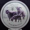 Elizabeth II Australian Dollar 1 Ounce Silver (Lunar II: Goat) (Reverse)