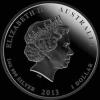 Dólar Australiano de 1 Onza de Plata de Isabel II (Lunar II: Serpiente) (Anverso)