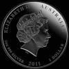 Dólar Australiano de 1 Onza de Plata de Isabel II (Lunar II: Conejo) (Anverso)