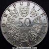 Austrian Silver 50 Schillings (Innsbruck University) (Obverse)