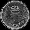 200 Reis de Plata Portugueses de Manuel II (Reverso)