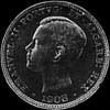 500 Reis de Plata Portugueses de Manuel II (Anverso)