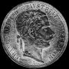 2 Florines de Plata Austriacos de Francisco José I (Anverso)