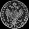 2 Florines de Plata Austriacos de Francisco José I (Reverso)