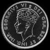 4 Piastras y Media de Plata Chipriotas de Jorge VI (Anverso)