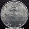 German Weimar Republic 3 Marks (Anniversary) (Reverse)